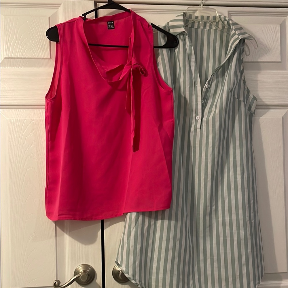Pink Sleeveless Top and SHEIN dress